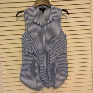 Blue and White Striped Tank Top